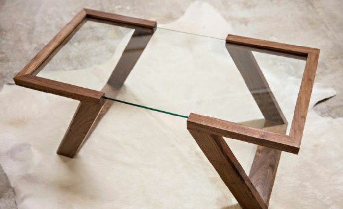 table basse en verre sur mesure plateau en verre